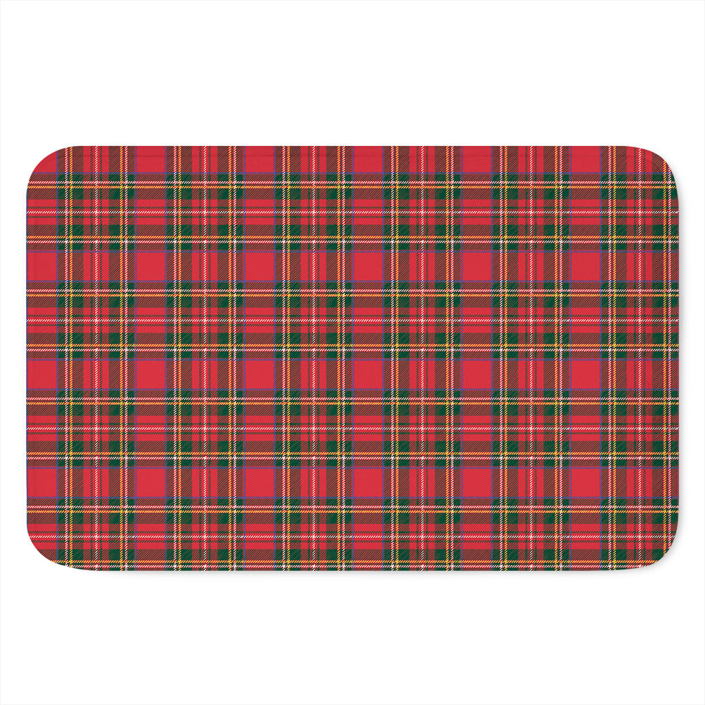 Red And Green Scottish Tartan Print Indoor Door Mat