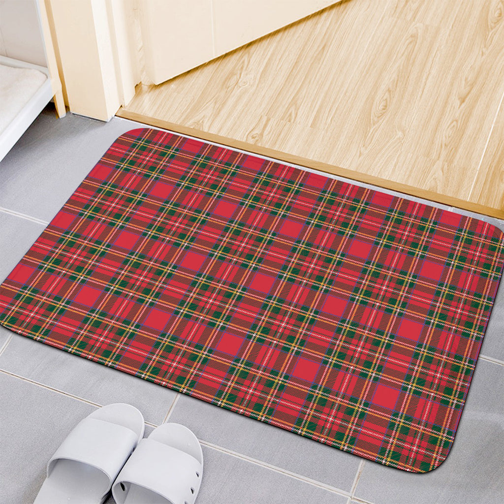 Red And Green Scottish Tartan Print Indoor Door Mat