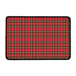 Red And Green Scottish Tartan Print Kitchen Mat
