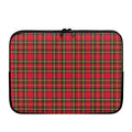 Red And Green Scottish Tartan Print Laptop Sleeve