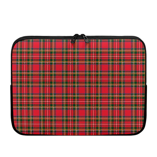 Red And Green Scottish Tartan Print Laptop Sleeve