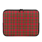 Red And Green Scottish Tartan Print Laptop Sleeve