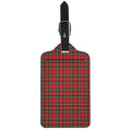 Red And Green Scottish Tartan Print Luggage Tag