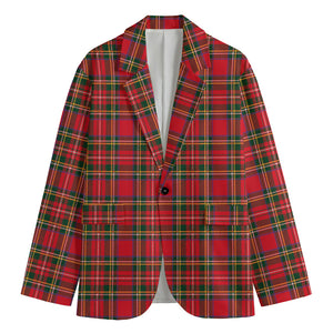 Red And Green Scottish Tartan Print Men's Blazer