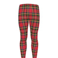 Red And Green Scottish Tartan Print Men's Leggings