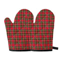 Red And Green Scottish Tartan Print Oven Mitts