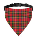 Red And Green Scottish Tartan Print Over The Collar Dog Bandana
