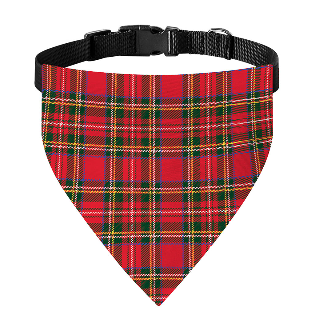 Red And Green Scottish Tartan Print Over The Collar Dog Bandana