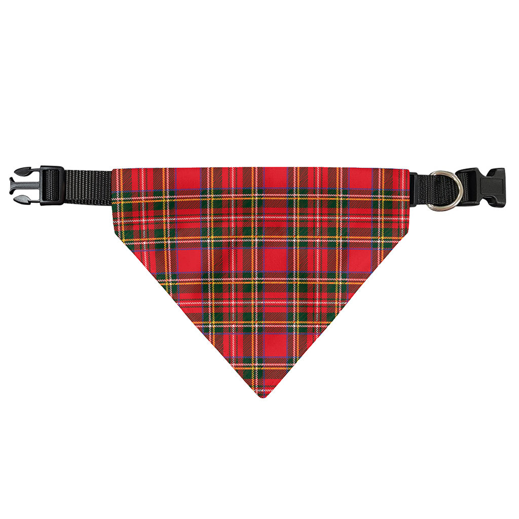 Red And Green Scottish Tartan Print Over The Collar Dog Bandana
