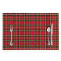 Red And Green Scottish Tartan Print Placemat