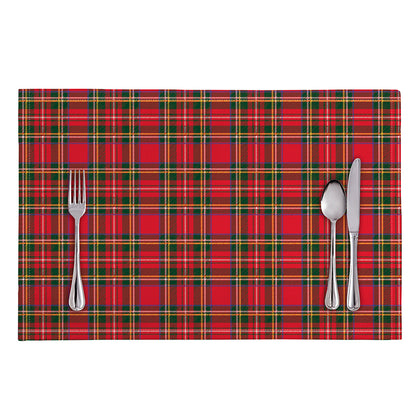 Red And Green Scottish Tartan Print Placemat
