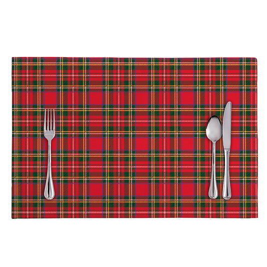 Red And Green Scottish Tartan Print Placemat
