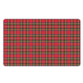 Red And Green Scottish Tartan Print Polyester Doormat