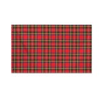 Red And Green Scottish Tartan Print Polyester Flag