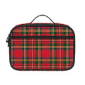 Red And Green Scottish Tartan Print Portable Lunch Bag
