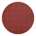 Red And Green Scottish Tartan Print Round Blanket
