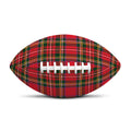 Red And Green Scottish Tartan Print Rugby Ball
