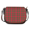 Red And Green Scottish Tartan Print Saddle Bag