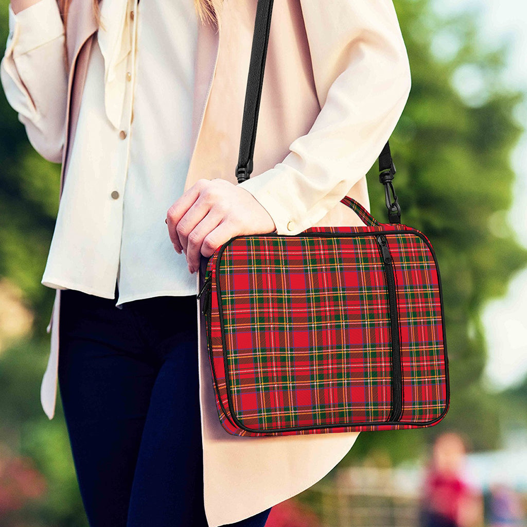 Red And Green Scottish Tartan Print Shoulder Strap Bible Bag