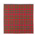 Red And Green Scottish Tartan Print Silk Bandana