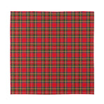 Red And Green Scottish Tartan Print Silk Bandana