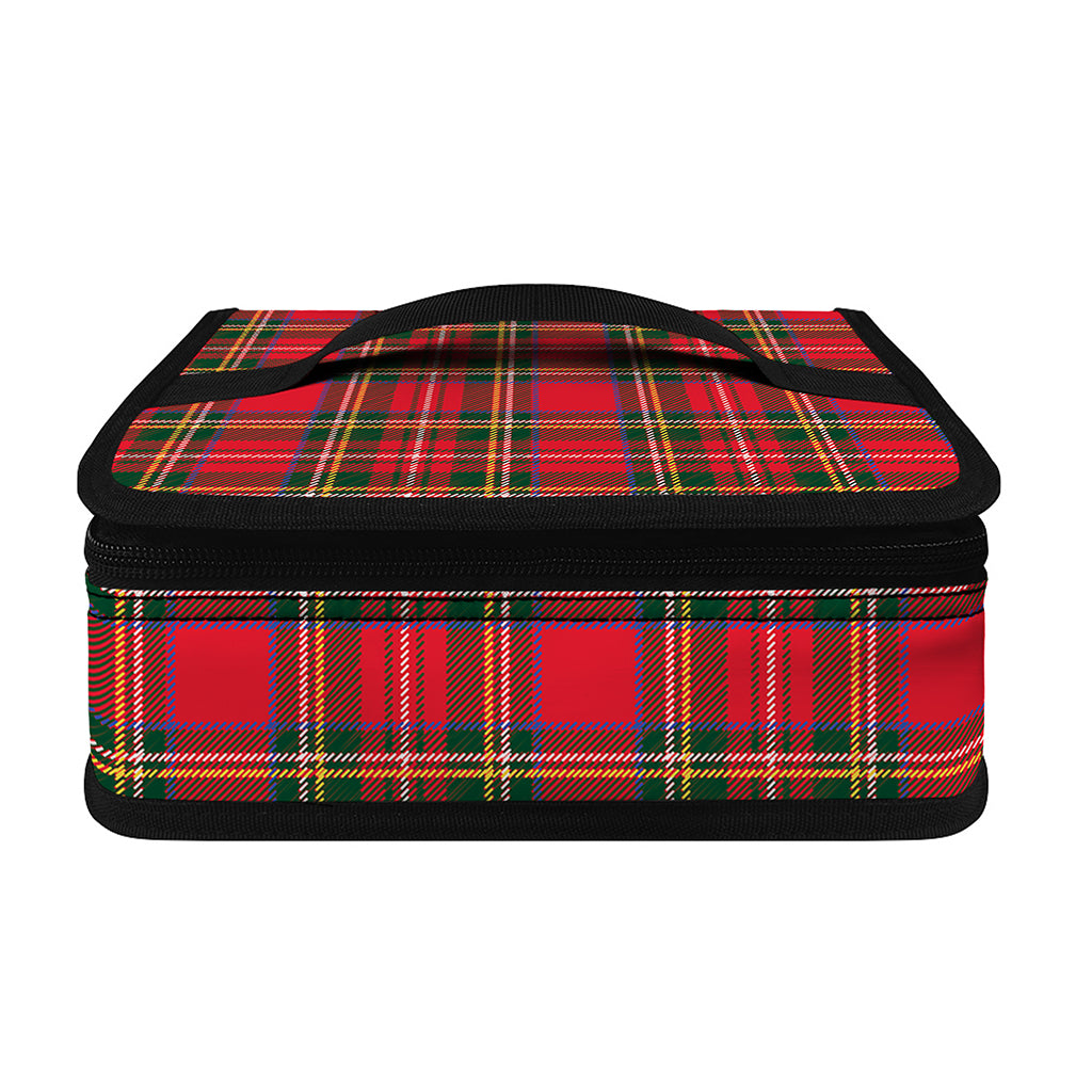 Red And Green Scottish Tartan Print Small Lunch Bag
