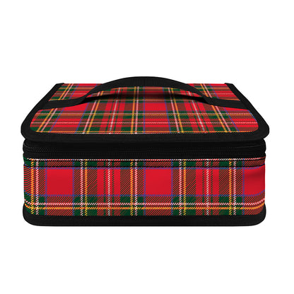 Red And Green Scottish Tartan Print Small Lunch Bag