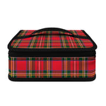Red And Green Scottish Tartan Print Small Lunch Bag