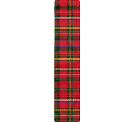 Red And Green Scottish Tartan Print Table Runner
