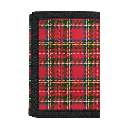 Red And Green Scottish Tartan Print Trifold Wallet