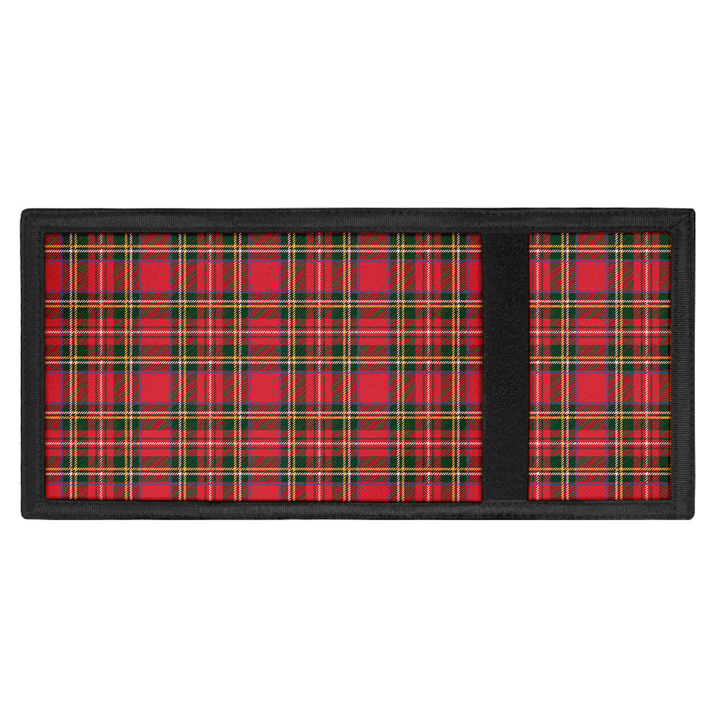 Red And Green Scottish Tartan Print Trifold Wallet
