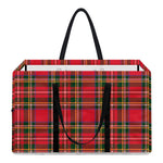 Red And Green Scottish Tartan Print Utility Tote Bag