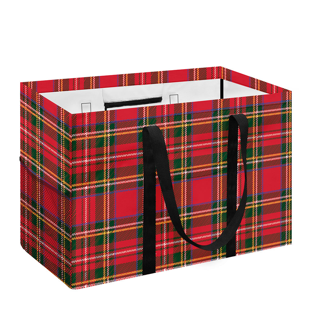Red And Green Scottish Tartan Print Utility Tote Bag