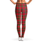 Red And Green Scottish Tartan Print Women's Leggings