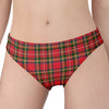 Red And Green Scottish Tartan Print Women's Panties