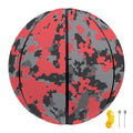 Red And Grey Digital Camo Pattern Print Basketball