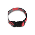 Red And Grey Digital Camo Pattern Print Dog Collar