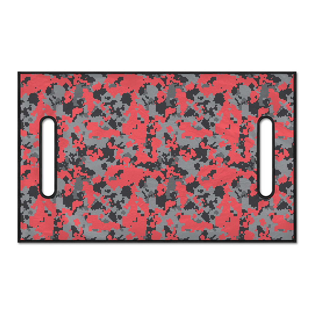Red And Grey Digital Camo Pattern Print Golf Cart Seat Cover