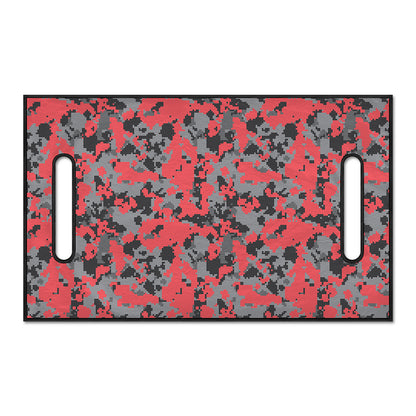 Red And Grey Digital Camo Pattern Print Golf Cart Seat Cover