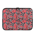 Red And Grey Digital Camo Pattern Print Laptop Sleeve