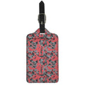 Red And Grey Digital Camo Pattern Print Luggage Tag
