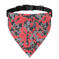 Red And Grey Digital Camo Pattern Print Over The Collar Dog Bandana