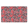 Red And Grey Digital Camo Pattern Print Polyester Doormat