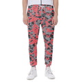 Red And Grey Digital Camo Pattern Print Joggers