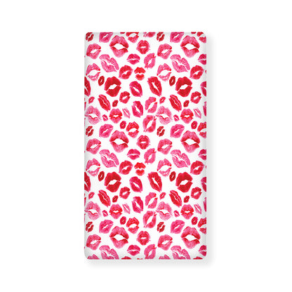 Red And Pink Lips Pattern Print Baby Crib Sheet