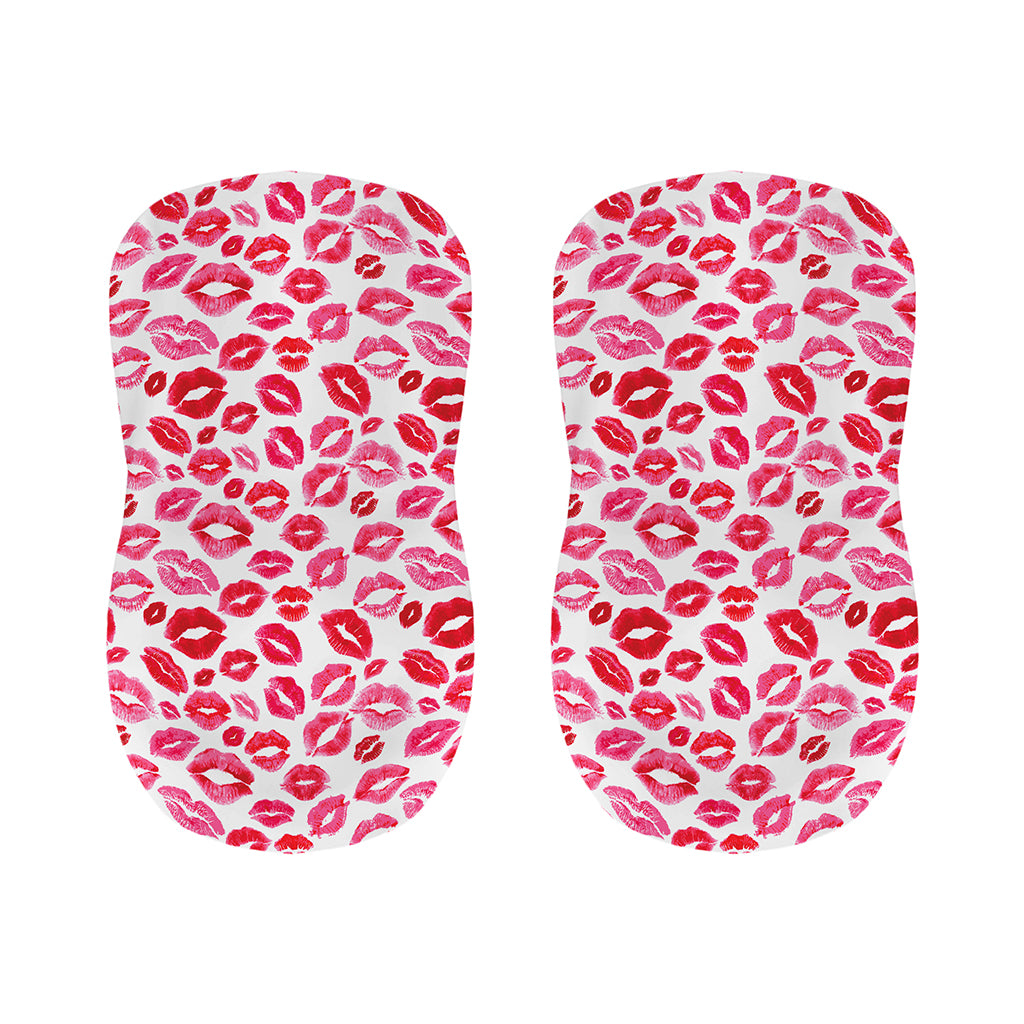 Red And Pink Lips Pattern Print Bar Stool Covers