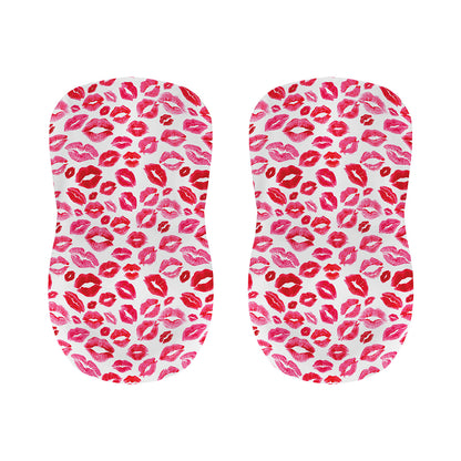 Red And Pink Lips Pattern Print Bar Stool Covers