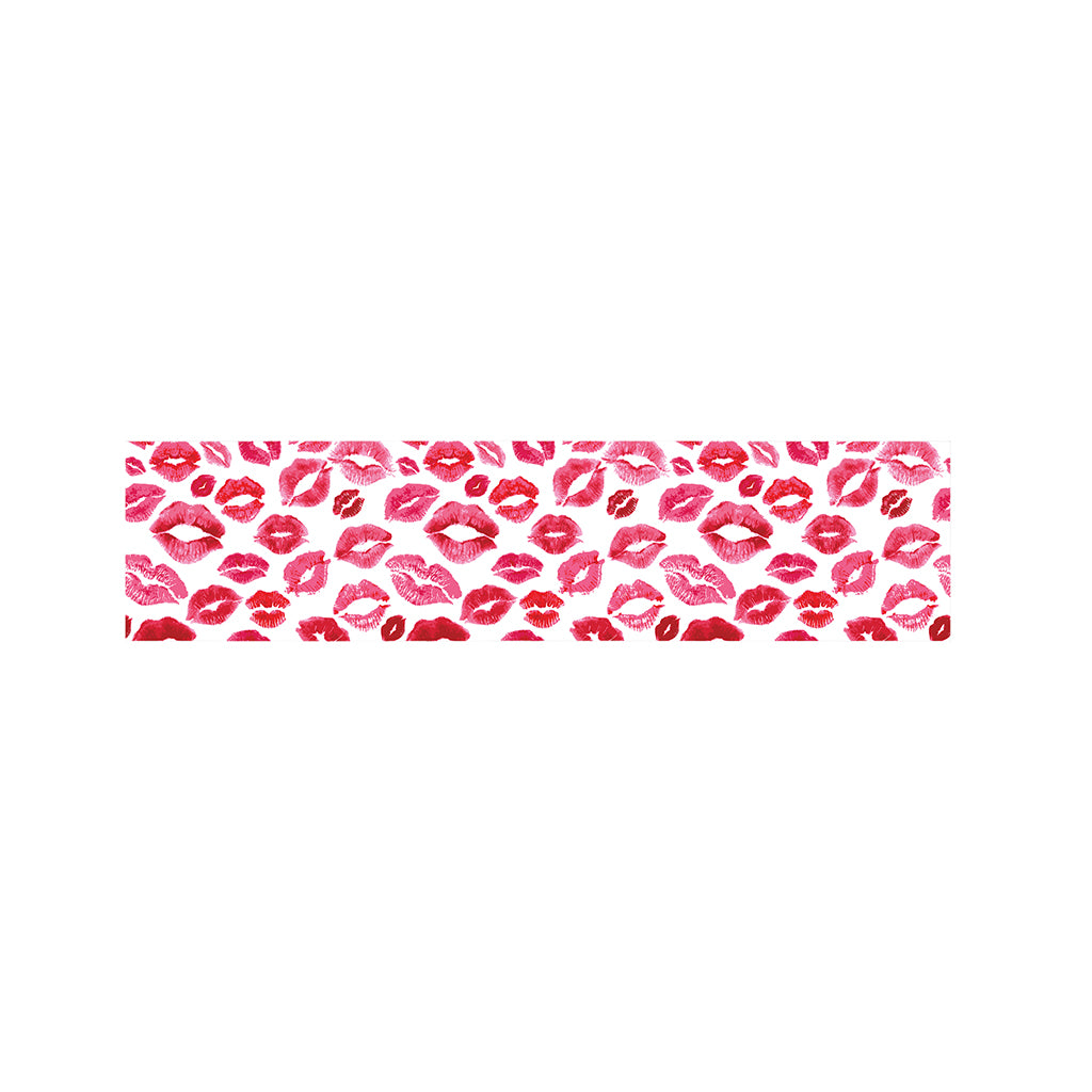 Red And Pink Lips Pattern Print Bed Runner