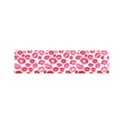 Red And Pink Lips Pattern Print Bed Runner