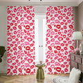 Red And Pink Lips Pattern Print Dimout Pencil Pleat Curtains